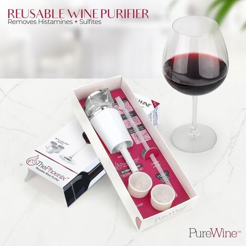 PureWine Phoenix Bio-Pods 8-Pack Refill for Wine Filter - Eco-Friendly, Portable, Reusable Wine Aerator - Histamine & Sulfite Filter & Purifier in Saudi Arabia