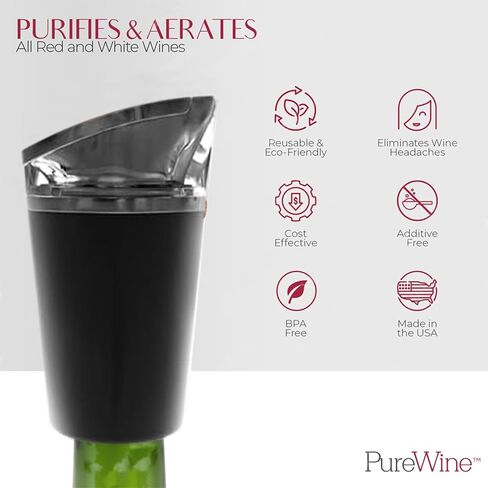 PureWine Phoenix Bio-Pods 8-Pack Refill for Wine Filter - Eco-Friendly, Portable, Reusable Wine Aerator - Histamine & Sulfite Filter & Purifier in Saudi Arabia