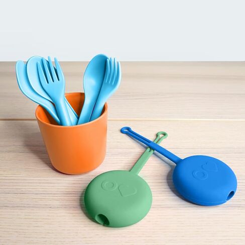 OmieBox Utensil Refill Pack for OmiePod - Matches Bubble Pink or Lilac Purple OmieBox Utensil Set with Case - Reusable, Travel, Lunch Boxes - 6 pieces total (3 spoons + 3 forks) PODS NOT INCLUDED in Saudi Arabia