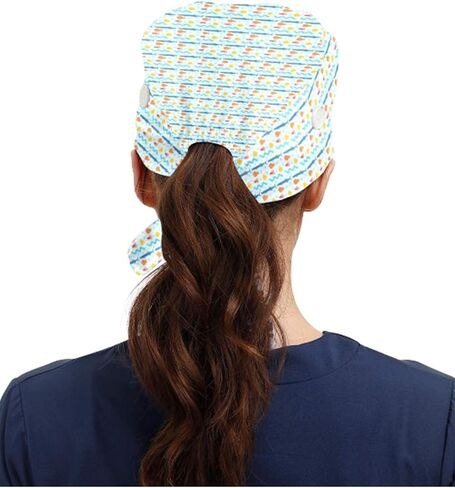 Fashion Working Caps with Buttons Adjustable Sweatband Tie Back Working Hats for Women Men in Saudi Arabia