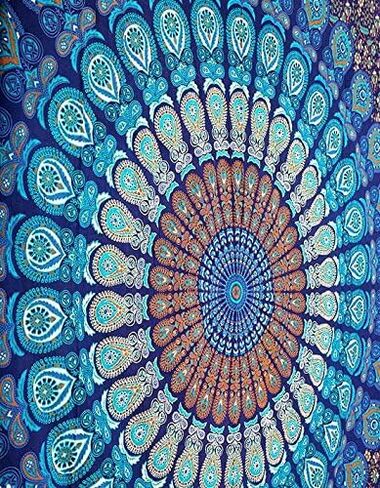 Aakriti Gallery Cotton Mandala Tapestry Wall Hanging - Bohemian Bedspread, Boho Blanket/Throw Tapestries for Living Room, Home Décor (Elephant, 92x82) in Saudi Arabia