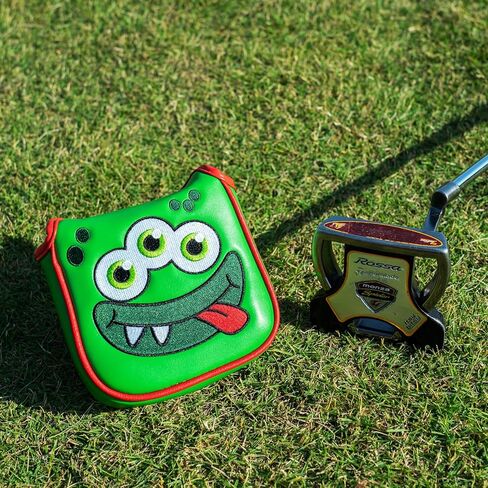 Big Teeth Heel Shaft Golf Square Mallet Putter Cover Headcover Club Protector for High MOI Large Taylormade Scotty Cameron 6M Monsters in Saudi Arabia