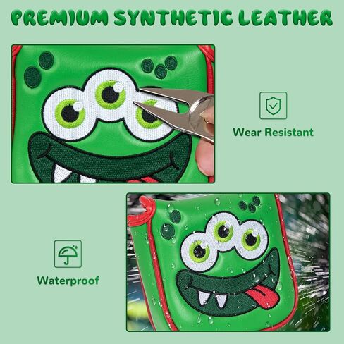 Big Teeth Heel Shaft Golf Square Mallet Putter Cover Headcover Club Protector for High MOI Large Taylormade Scotty Cameron 6M Monsters in Saudi Arabia
