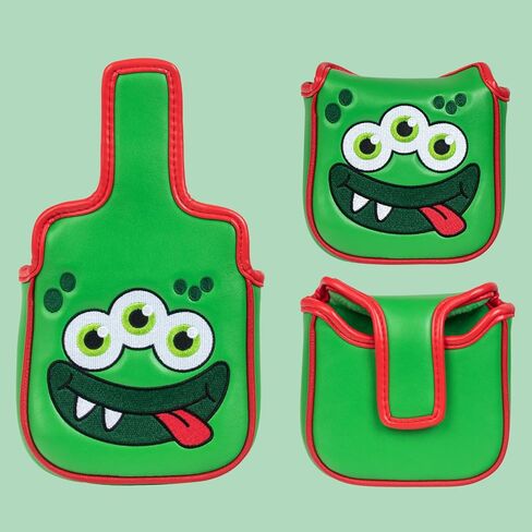 Big Teeth Heel Shaft Golf Square Mallet Putter Cover Headcover Club Protector for High MOI Large Taylormade Scotty Cameron 6M Monsters in Saudi Arabia