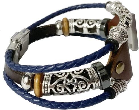Vintage_Band Stylish Versa Bands for Men Women Boys and Girls,m/l Leather Watch Band Compatible with Fitbit Versa 1,2, Classic Black in Saudi Arabia