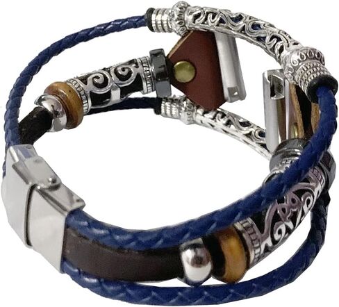 Vintage_Band Stylish Versa Bands for Men Women Boys and Girls,m/l Leather Watch Band Compatible with Fitbit Versa 1,2, Classic Black in Saudi Arabia