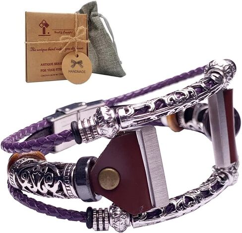 Vintage_Band Stylish Versa Bands for Men Women Boys and Girls,m/l Leather Watch Band Compatible with Fitbit Versa 1,2, Classic Black in Kuwait