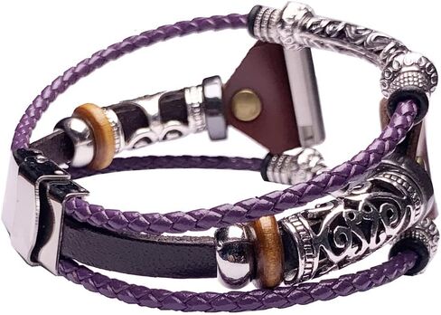 Vintage_Band Stylish Versa Bands for Men Women Boys and Girls,m/l Leather Watch Band Compatible with Fitbit Versa 1,2, Classic Black in Kuwait