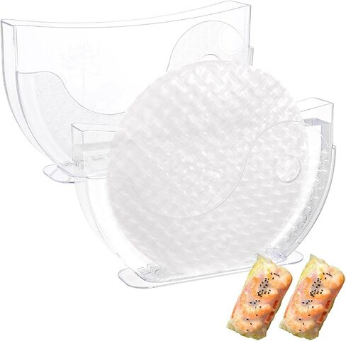 Rice Paper Water Bowl, Spring Roll Water Bowl, Rice Paper Holder with Side Pocket for Rice Paper Wrappers, Summer Rolls Maker Banh trang Holder in Saudi Arabia
