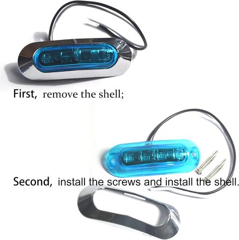 10 قطع LED أضواء زرقاء بحرية للقارب، 12 فولت أضواء شريطية داخلية مضادة للماء، أضواء ديكور للمقصورة على سطح القارب للصيد الليلي in Saudi Arabia