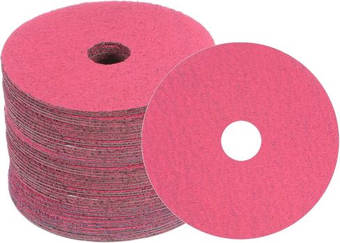 25PCS Fiber Grinding and Sanding Discs 4-1/2" x 7/8" 120 Grit Ceramic Resin Fiber Abrasive Discs for Grinding Polishing, Red in Saudi Arabia
