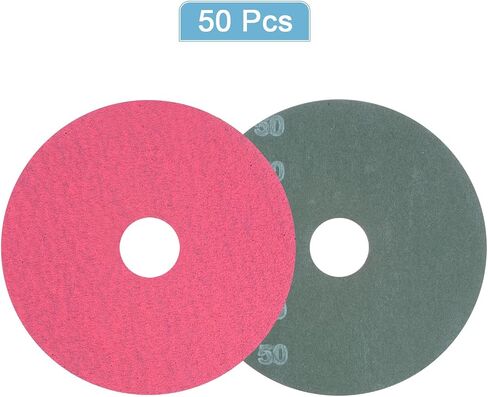 25PCS Fiber Grinding and Sanding Discs 4-1/2" x 7/8" 120 Grit Ceramic Resin Fiber Abrasive Discs for Grinding Polishing, Red in Saudi Arabia