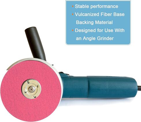 25PCS Fiber Grinding and Sanding Discs 4-1/2" x 7/8" 120 Grit Ceramic Resin Fiber Abrasive Discs for Grinding Polishing, Red in Saudi Arabia