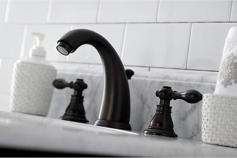 Kingston Brass KB986ACLPN American Classic Widespread Bathroom Faucet, Polished Nickel, 8 x 5 x 5.69 in Saudi Arabia