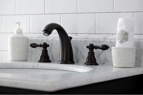 Kingston Brass KB986ACLPN American Classic Widespread Bathroom Faucet, Polished Nickel, 8 x 5 x 5.69 in Saudi Arabia