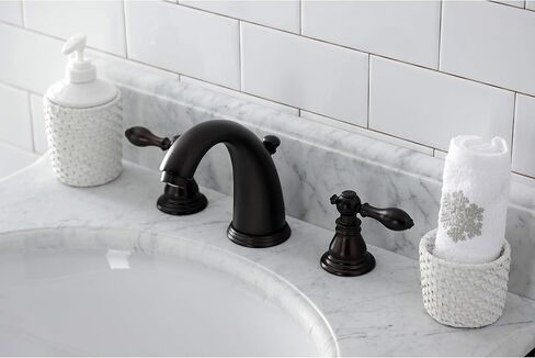 Kingston Brass KB986ACLPN American Classic Widespread Bathroom Faucet, Polished Nickel, 8 x 5 x 5.69 in Saudi Arabia