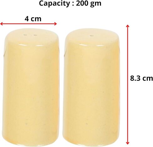 هزازات ملح وفلفل سيراميك| حامل لطاولة الطعام|موزعات للمنزل والمطبخ باللون الأخضر (مجموعة من 2) in Kuwait