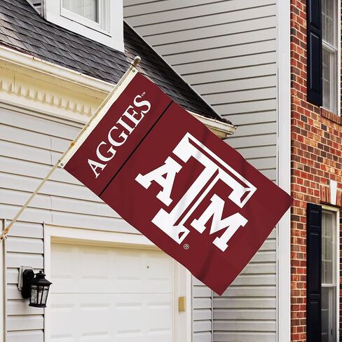 BSI PRODUCTS, INC. - Texas A&M Aggies 3’x5’ Flag with Heavy-Duty Brass Grommets - TAMU Football, Basketball & Baseball Pride - High Durability - Designed for Indoor or Outdoor Use - Great Gift Idea in Saudi Arabia