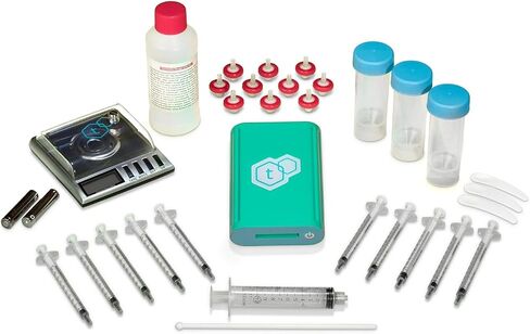 3 Potency Tester with flower testing expansion Kit - UV Spectrometer for Fast & Accurate Potency Testing - Hemp and Herbal Detection Kit for Edibles, Flowers, Concentrates, Oil, Blue in Saudi Arabia