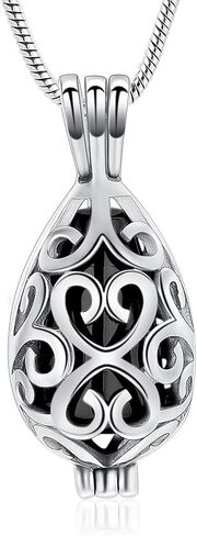 Cremation Urn Memorial Pendant Necklace with Hollow Urn Cremation Jewelry for Ashes Teardrop Keepsake Necklace Memorial Cremation Gift for Human Gift for Loss of Loved One in Saudi Arabia