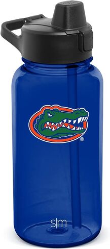 Simple Modern Officially Licensed Collegiate University Tritan Plastic BPA-Free Water Bottle with Push-Button Silicone Straw Lid | Summit Collection | 32oz in Saudi Arabia