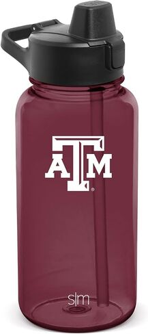 Simple Modern Officially Licensed Collegiate University Tritan Plastic BPA-Free Water Bottle with Push-Button Silicone Straw Lid | Summit Collection | 32oz in Saudi Arabia