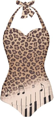 Women One Piece Swimwear Halter Tummy Control Vintage Retro Swimsuit Ruched Push Up Bathing Suit Size S-XXL in Saudi Arabia