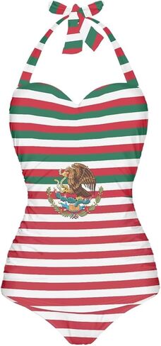 Women One Piece Swimwear Halter Tummy Control Vintage Retro Swimsuit Ruched Push Up Bathing Suit Size S-XXL in Saudi Arabia