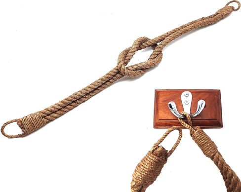 WINTTEN's Set of 2 Jute Rope Curtain Tie-Back/reef or square knot tie back/Nautical Tiebacks/Rope Curtain Tie Backs/Rope Curtain Holder/Nautical Decor/Window tie Back/tie Back in Saudi Arabia