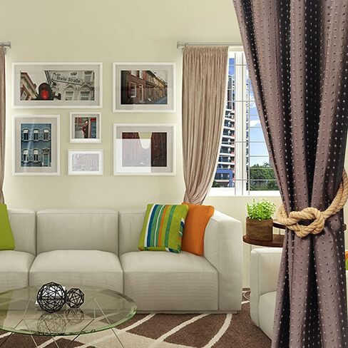 WINTTEN's Set of 2 Jute Rope Curtain Tie-Back/reef or square knot tie back/Nautical Tiebacks/Rope Curtain Tie Backs/Rope Curtain Holder/Nautical Decor/Window tie Back/tie Back in Saudi Arabia