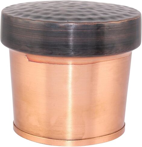AAYUVEDA® Hammered Pure Copper Bedroom Water Bottle 34oz, with In-Built Tumbler (Loose Lid, Pack of 1) in Saudi Arabia