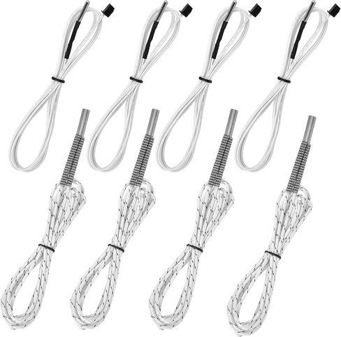 4PCS 24V 50W Upgraded Cartridge Heater Tube and 4PCS Temp Sensor NTC 100K for Ender 3, Ender 3X, CR10 Ender, Extruder 3D Printer Accessories in Kuwait