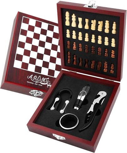 Chess Board and cork screw wine bottle opener set by AROME in Kuwait