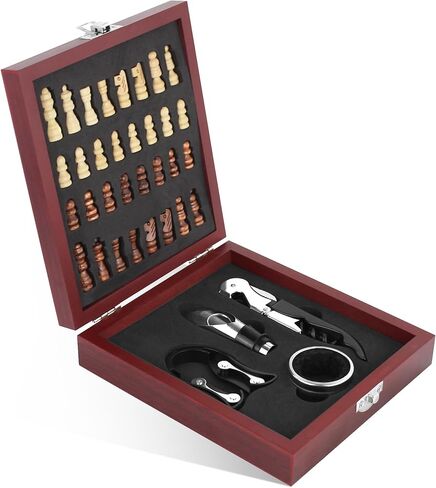 Chess Board and cork screw wine bottle opener set by AROME in Kuwait