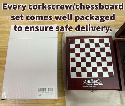 Chess Board and cork screw wine bottle opener set by AROME in Kuwait