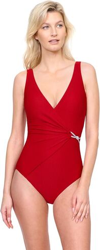 Gottex Harbourside Women’s Textured Square Neck One Piece Swimsuit with Soft Cups and Tummy Control Beachwear Essential in Saudi Arabia