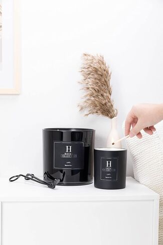 | Crystal Oud 14 oz Candle | Luxury Scented Candles with Essential Oils | Bergamot, Saffron and Amber | Aromatherapy | Soy Candles | 90hr Burn in Saudi Arabia
