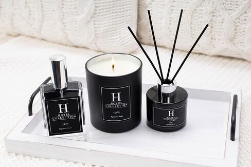 | Crystal Oud 14 oz Candle | Luxury Scented Candles with Essential Oils | Bergamot, Saffron and Amber | Aromatherapy | Soy Candles | 90hr Burn in Saudi Arabia