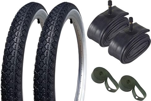 Bike Tire, 26" x 2.125" Cruiser V52 Tire (BLACK or WHITE Wall), Tube & Rim Strip Bundle - Package Deal in Saudi Arabia