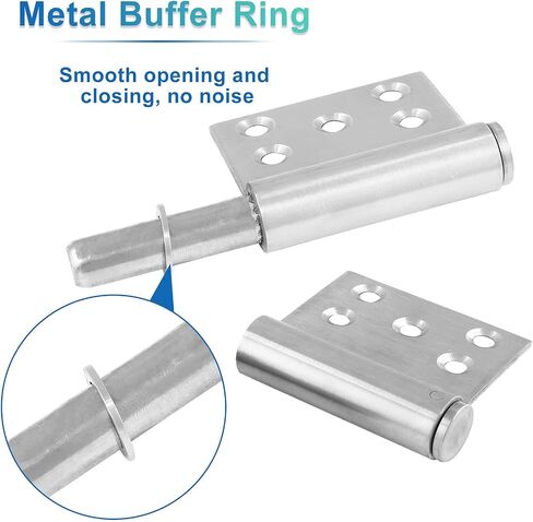 5 Inch Heavy Duty Lift Off Hinges, 304 Stainless Steel Detachable Door Hinge with 10 Mounting Countersunk Holes, Lift Off Hinges for Window Cabinet Door, Set of 4 in Saudi Arabia