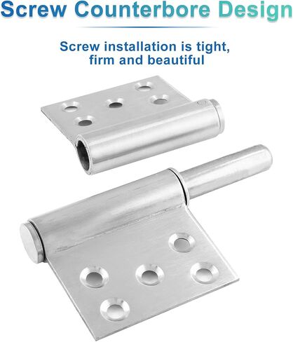 5 Inch Heavy Duty Lift Off Hinges, 304 Stainless Steel Detachable Door Hinge with 10 Mounting Countersunk Holes, Lift Off Hinges for Window Cabinet Door, Set of 4 in Saudi Arabia