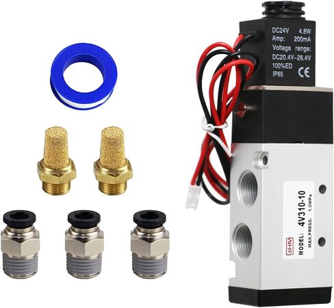 GHM Pneumatics Solenoid Valve 1/4''npt DC12V 3Way2Position Single Coil Pilot-Operated Electric Solenoid Valve 4V310-10 in Saudi Arabia