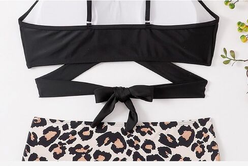 Women's Bikini Two Piece Swimsuit Front Cross Back Lace Up Adjustable Bathing Suit in Saudi Arabia