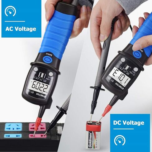 BTMETER Digital Pen Multimeter AC DC 600V Voltmeter, 60M Ohm Resistance Meter, with Backlit Screen, Continuity Test Auto Power Off Electric DMM Tester BT-38B in Saudi Arabia
