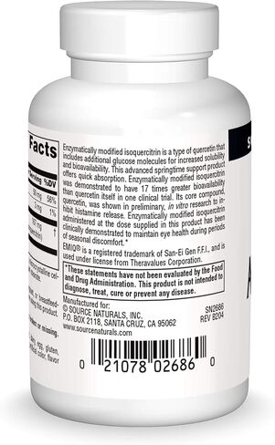 Source Naturals AllerStrength Fast-Acting Seasonal Immune Support - Highly Bioavailable Quercetin* - 30 Tablets in Saudi Arabia