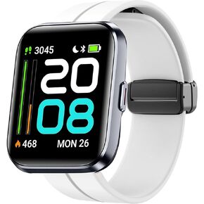 ID208 Plus Smart Watch Band, Lamshaw Soft Silicone Magnetic Buckle Sport Wristband Replacement Straps Compatible for Quican ID208 Plus 1.8 Inches, aeac ID208 Plus, WMK ID208 Plus 1.8 Inches Smart Watch, Fitpolo ID208 Plus 1.8'' Smart Watch
