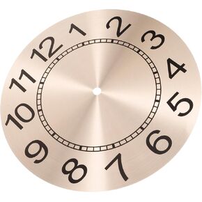 jojofuny Aluminum Silver Wall Clock Face for DIY, Wall Clock Dial DIY Clock Dial Plate Replacement Clock Dial Digital Clock Dial Clock Accessory Rose Gold