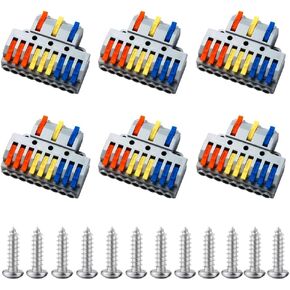 موصلات صامولة سلك الرافعة، وصلات الدائرة المضمنة، موصل كابل الأسلاك السريع، كتلة طرفية للموصل (3 في 6 خارج) in Kuwait