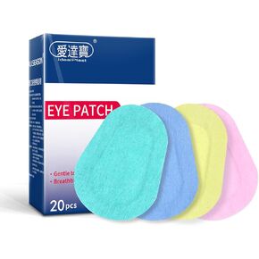 20pcs Adhesive Eye Patches for Adults Colorful Breathable Eye Patch for Teens with Lazy Eye