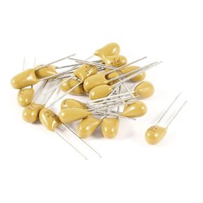 uxcell® a14042900ux0341 20 Piece 22uF 16V 2 Pin Yellow Radial Dipped Tantalum Bead Capacitors